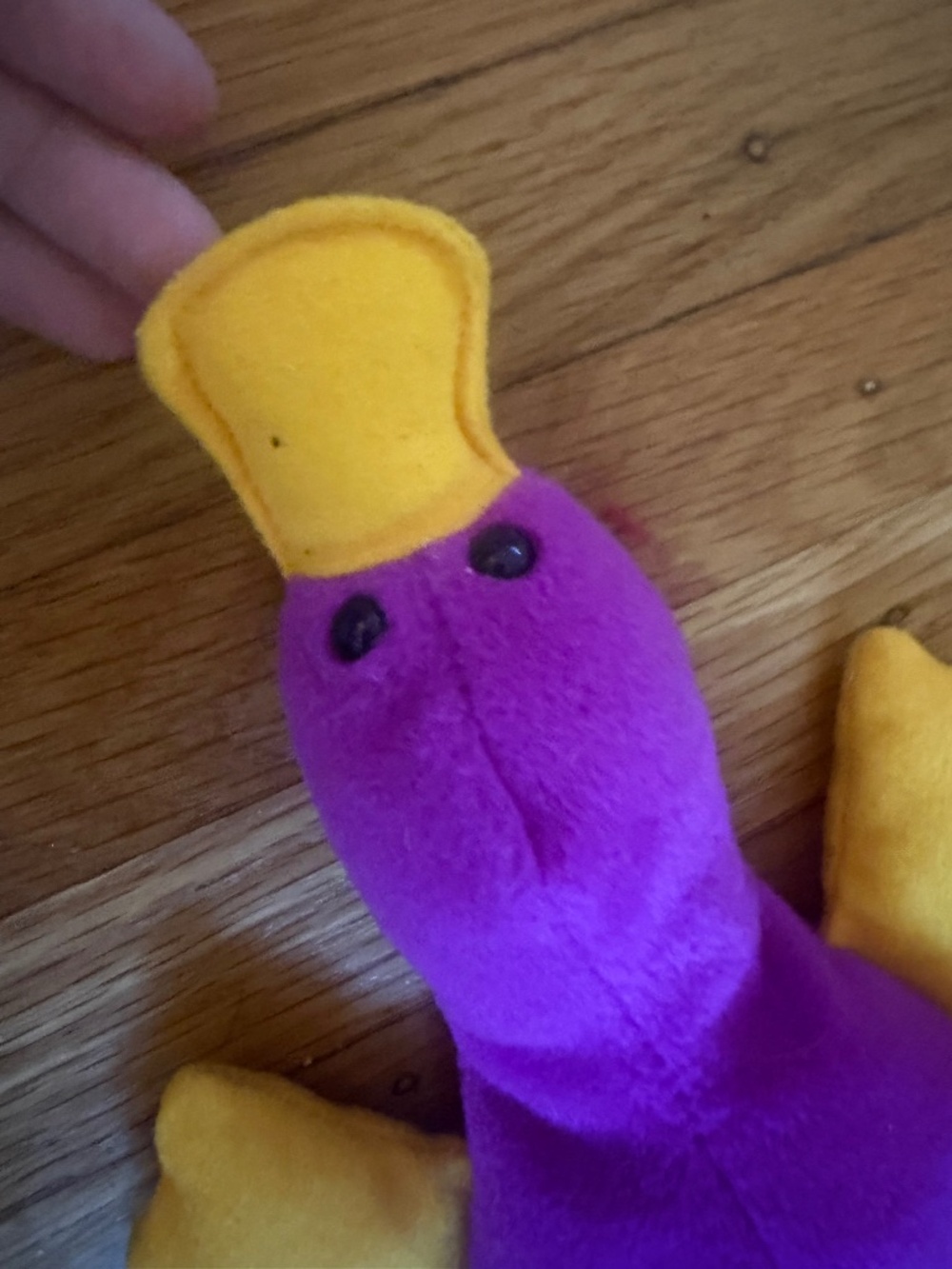 Ty Beanie Baby Patti the Platypus Vintage 1993 Plush - Purple/Yellow (No Heart T